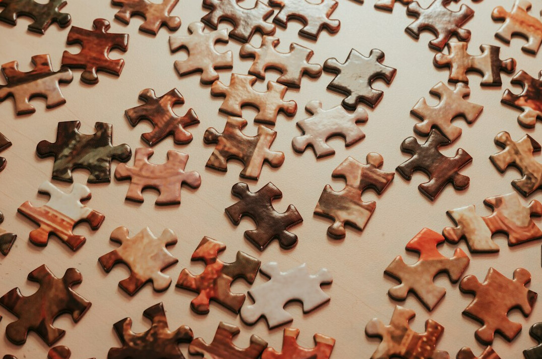puzzle pieces on table