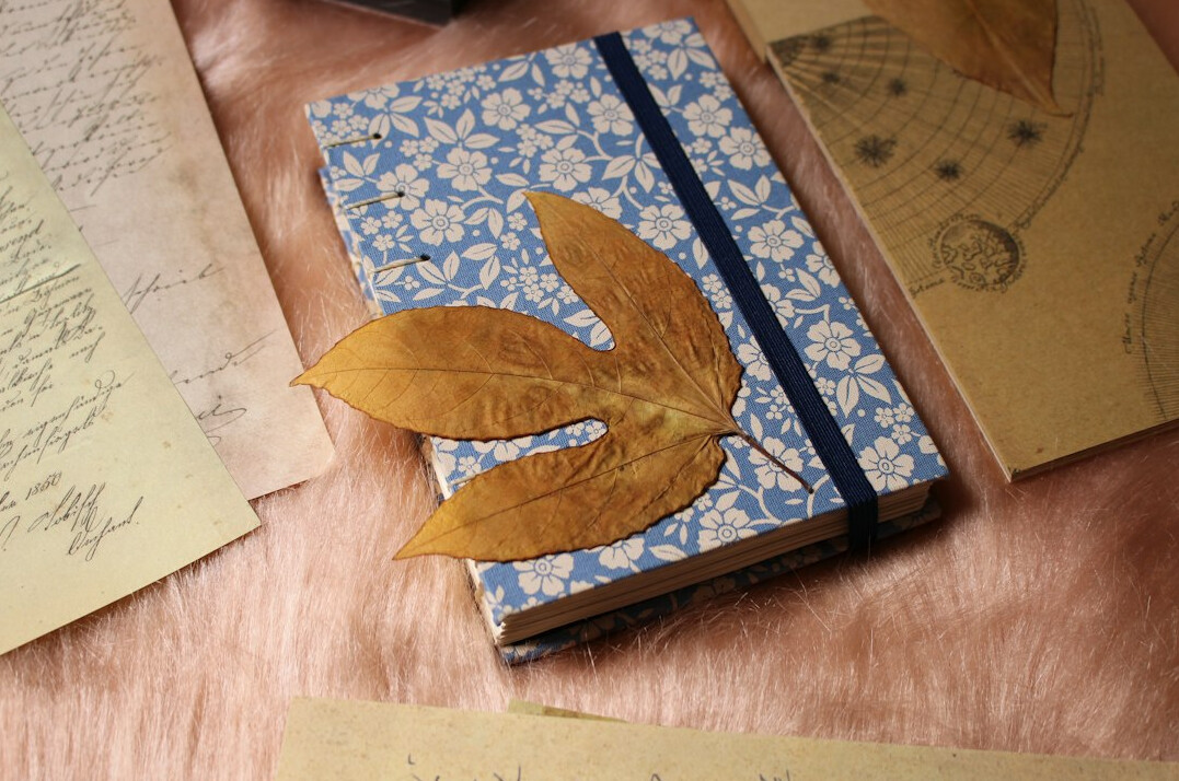 closed book on wooden table
